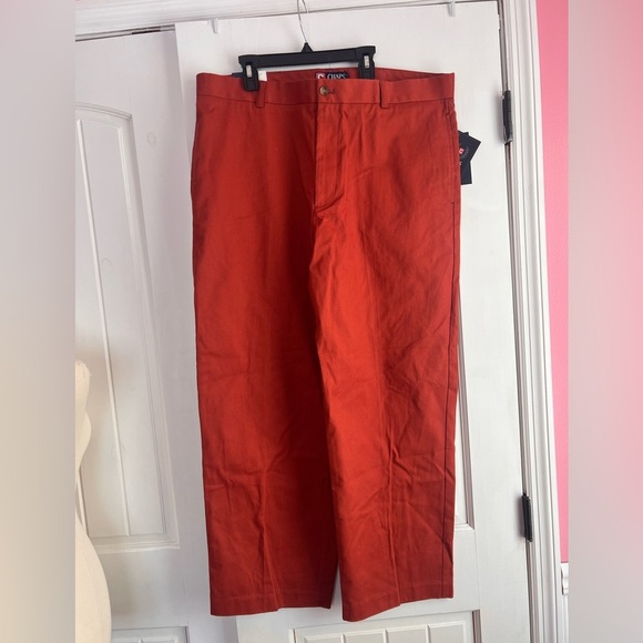 Chaps The Belted Chino Rust Orange Waist 38 Length 30 NWT - Picture 1 of 3